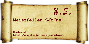 Weiszfeiler Sára névjegykártya